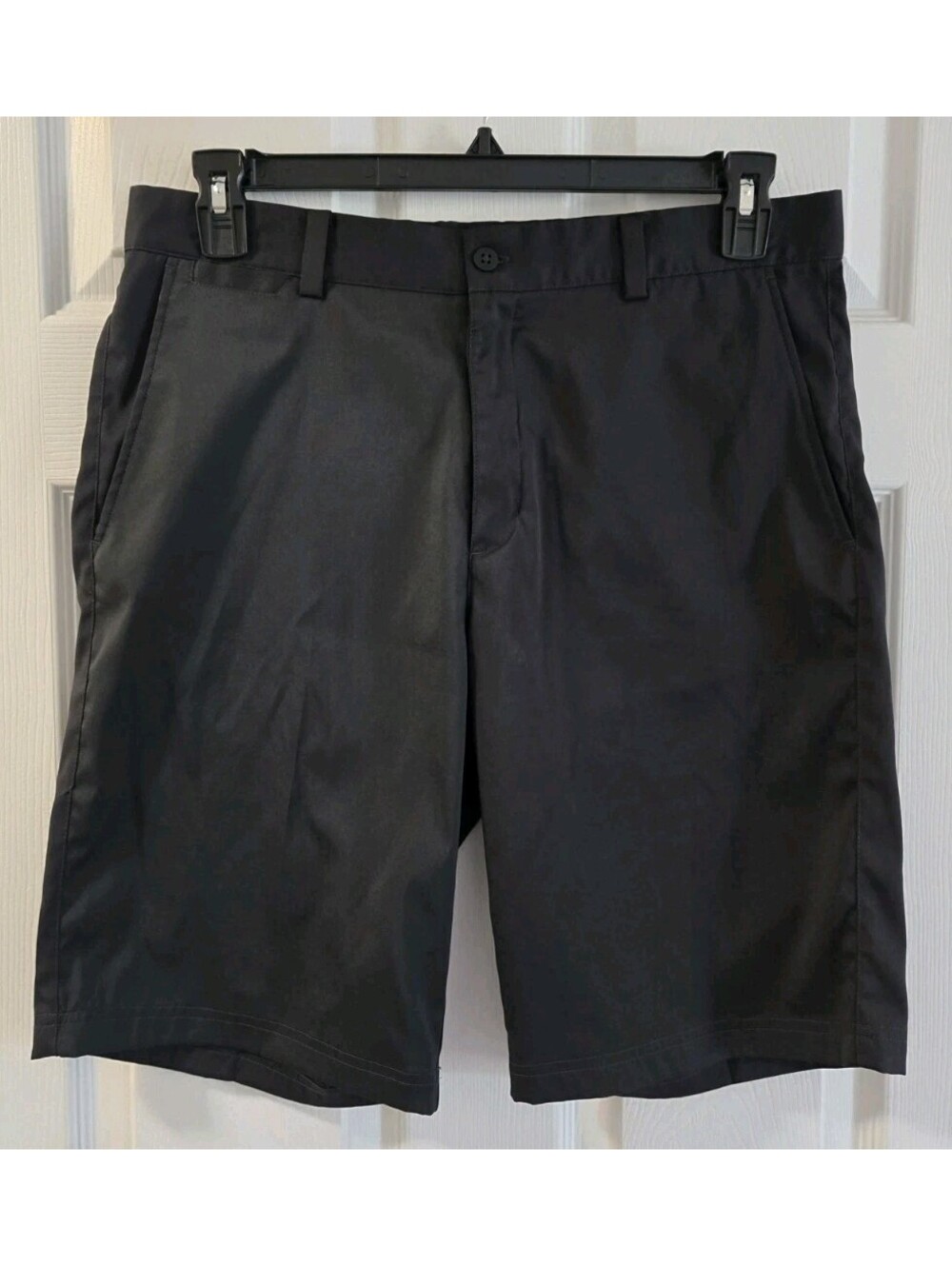 NIKE Golf Mens Shorts Tour Performance Size 32 Black Dri-Fit LOGO Stretch Pocket